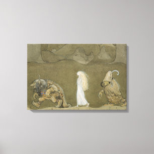 Lienzo Juan Bauer - la princesa y los duendes