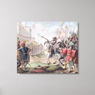 Lienzo Juana de Arco (1412-31) ordena la salida de los in