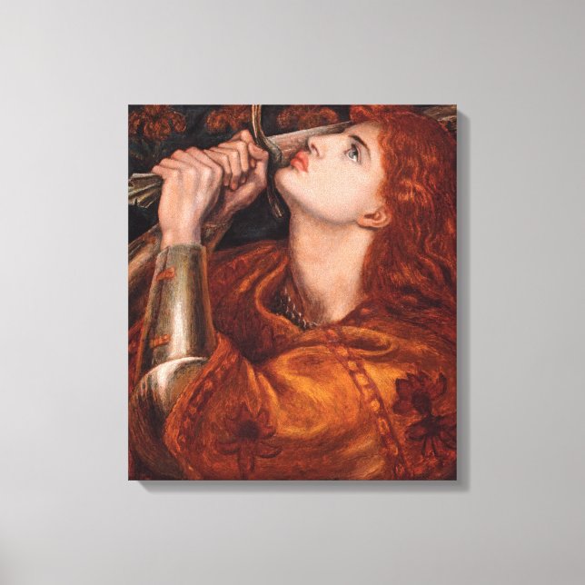Lienzo Juana de Arco (retrato) (por Dante Gabriel Rossett (Anverso)