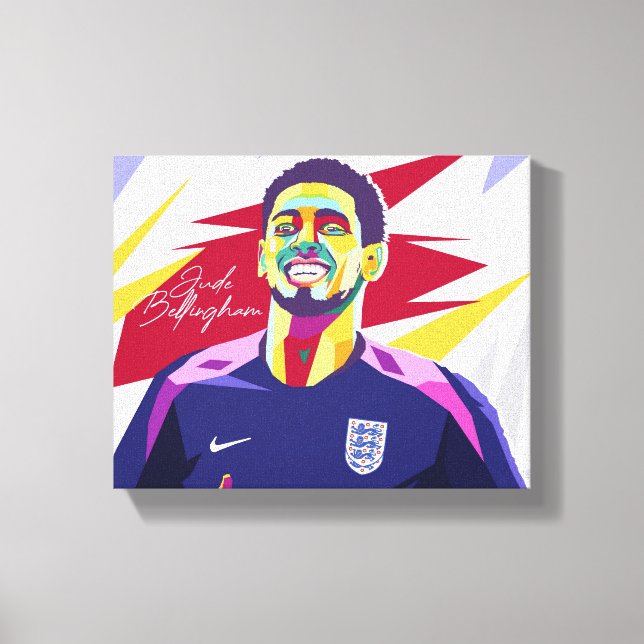 Lienzo Jude Bellingham Wpap Pop Art (Anverso)