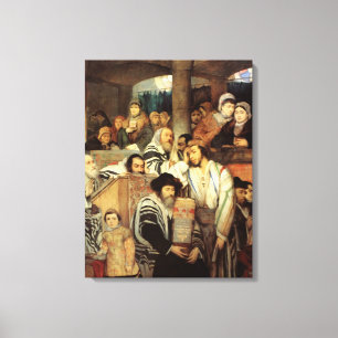 Lienzo Judíos rezando por Maurycy Gottlieb - Circa 1878