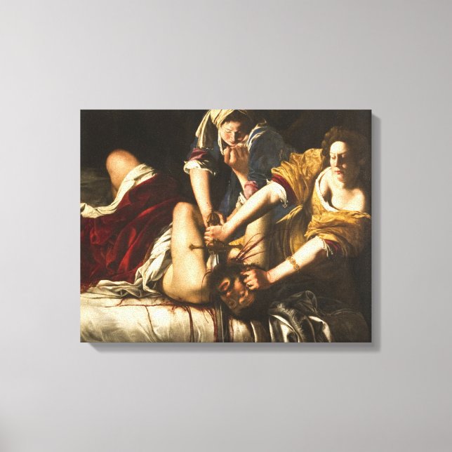Lienzo Judith Slay Holofernes - Artemisia Gentileschi (Anverso)