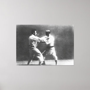 Lienzo Judoka Jigoro Kano Kyuzo Mifue Judo