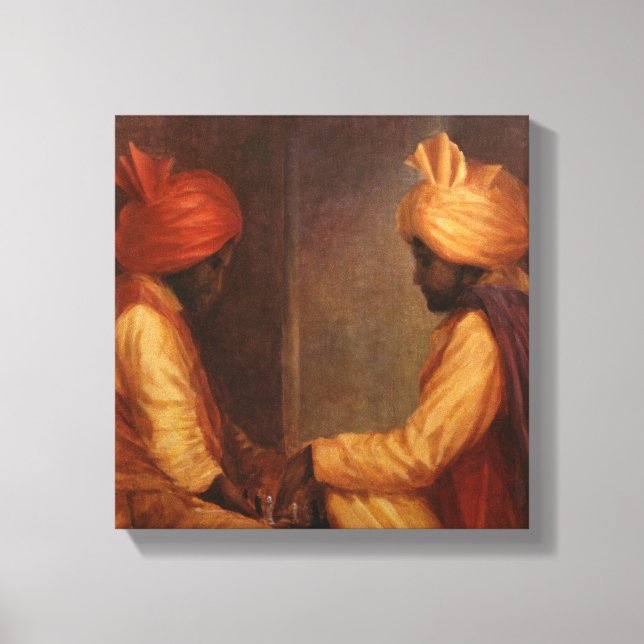 Lienzo Juego de ajedrez (Anverso)