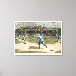 Lienzo Juego de Béisbol de la Liga Nacional 1886