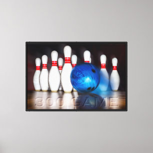 Lienzo Juego de bolos 300, Bola de bolos y 10 bolos