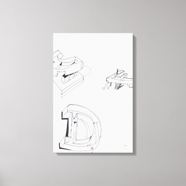 Lienzo Juego de construcción Monograma CLD Dibujo 15 lien (Anverso)