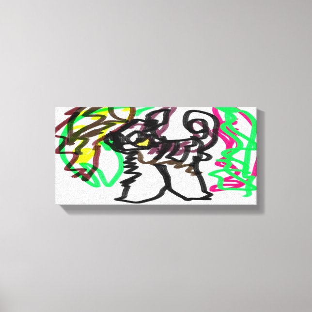 Lienzo Juego de otoño Husky (Anverso)