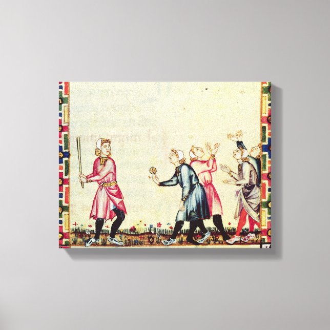 Lienzo Juego de pelota al aire libre (Anverso)