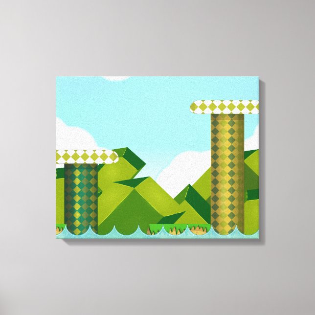 Lienzo Juego de plataformas retro (Anverso)