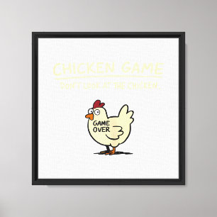 Lienzo Juego de Pollo No Mires Al Pollo Pollo Divertido