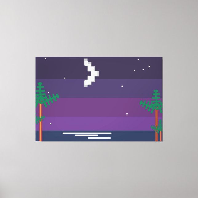 Lienzo Juego Retro - Noche Tropical (Anverso)