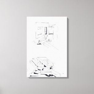 Lienzo Juegos de la construcción con cartas dibujando 8 l