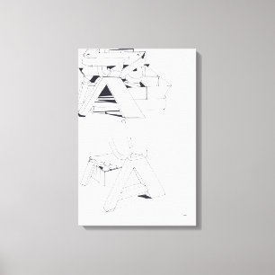 Lienzo Juegos de la Construcción Un Monograma Dibujando 1