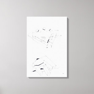 Lienzo Juegos de la construcción VF Monograma Dibujo de c