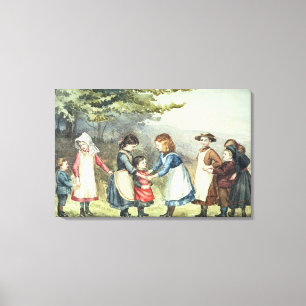 Lienzo Juegos para niños, c.1880 (c/p sobre el papel)