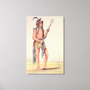 Lienzo Jugador de bola Sioux Ah-No-Je-Nange