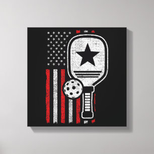 Lienzo Jugador de pelota de futbol - Bandera Americana -