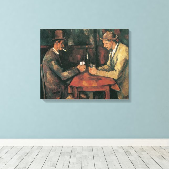 Lienzo Jugadores de cartas de Paul Cezanne, Bella Artes d (Insitu (piso de madera))
