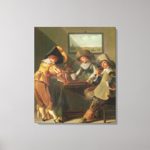Lienzo Jugadores del backgammon, siglo XVII