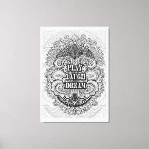 Lienzo Jugar al sueño de reír - Cita positiva