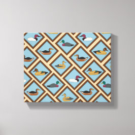 Lienzo Juguetes de pato de época enmarcados en formas de 