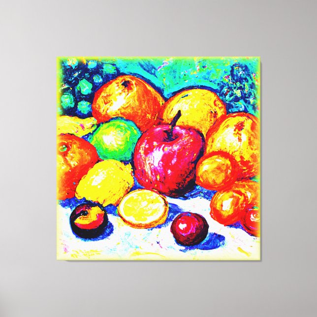 Lienzo Juicy Delights Fruits. ¡Hazte con una en Zazzle (Anverso)