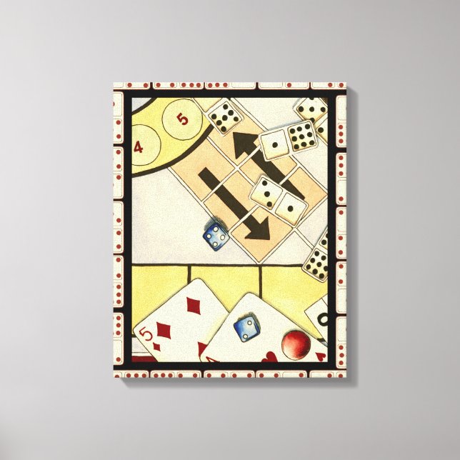 Lienzo Jumble surtido de juegos de oportunidad (Anverso)