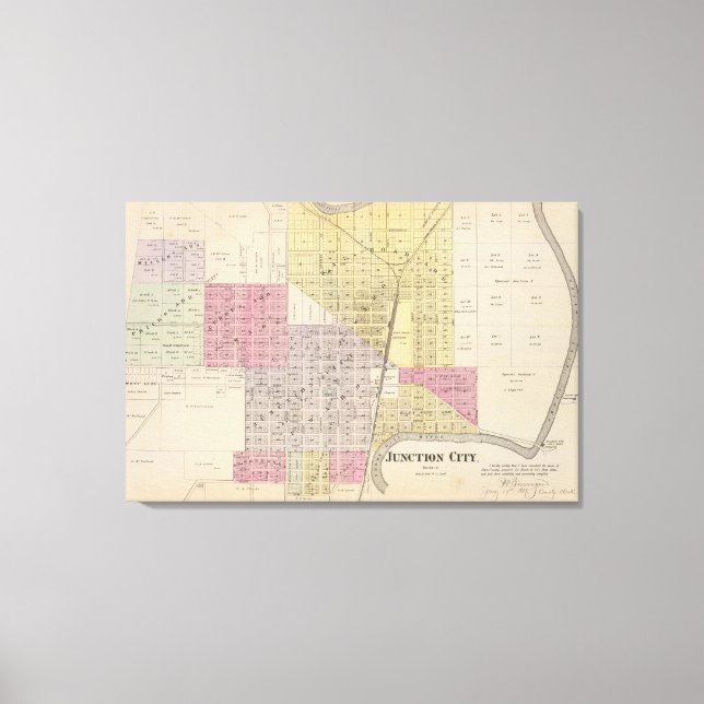 Lienzo Junction City, Condado de Davis, Kansas (Anverso)