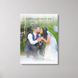 Lienzo Juntos es mi lugar favorito para ser Boda