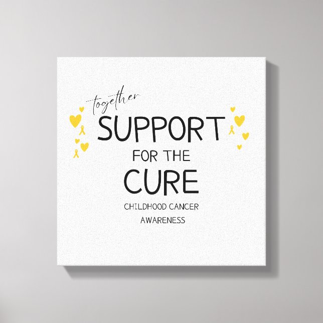 Lienzo juntos.support.cure.child cancer Canvas (Anverso)