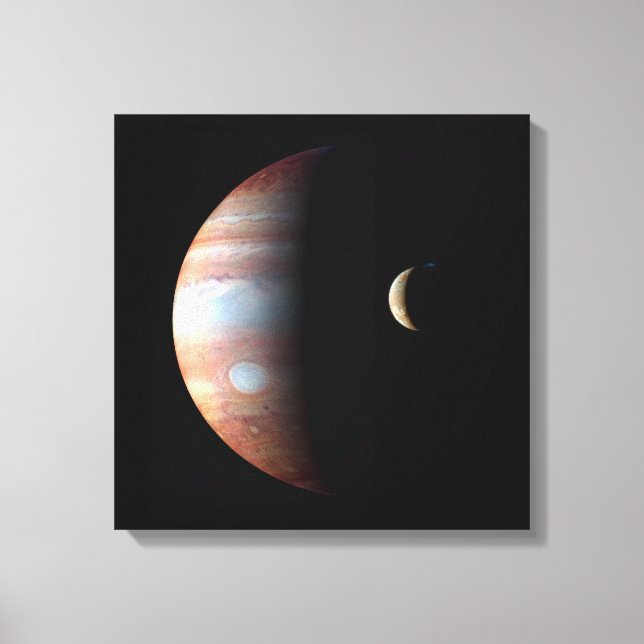 Lienzo Júpiter 5º planeta con sistema solar de Cassini (Anverso)