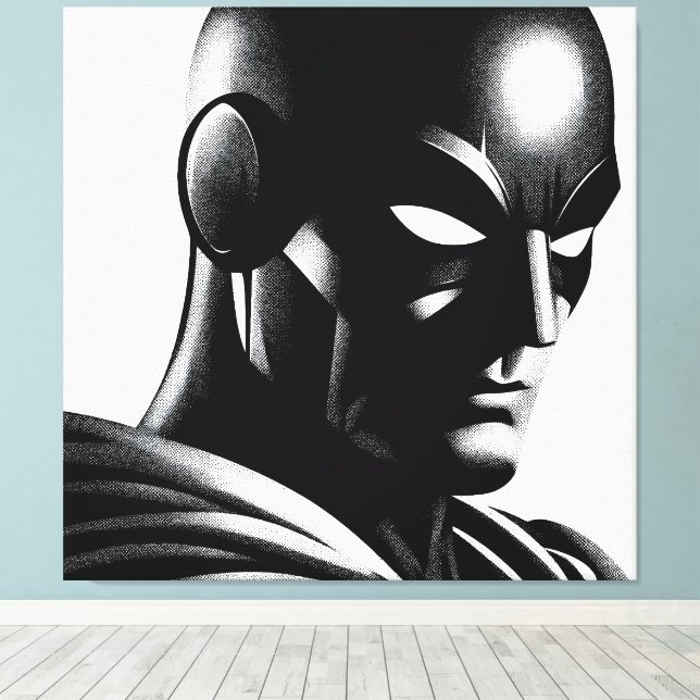 Lienzo Justicia con máscara (Insitu (piso de madera))