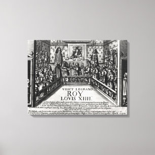 Lienzo Justicia de administración de Louis XIV