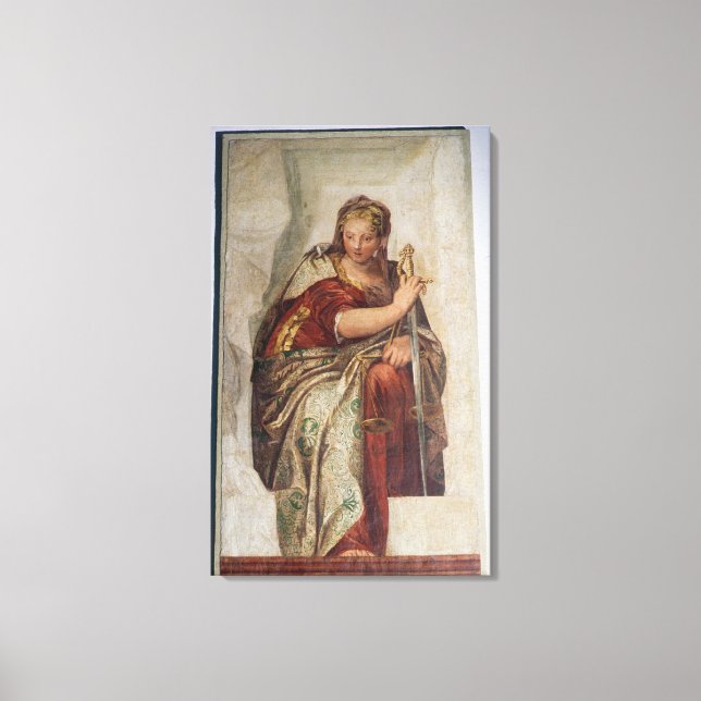 Lienzo Justicia, desde las paredes de la sacristía (fresc (Anverso)