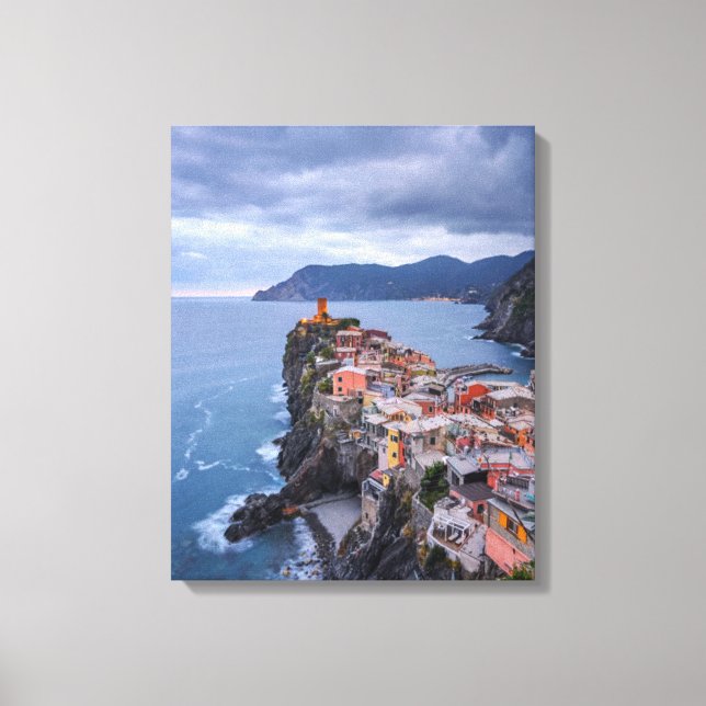 Lienzo Justo después del atardecer | Vernazza, Cinque Ter (Anverso)