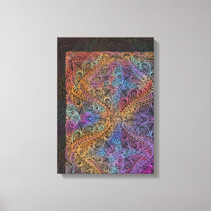 Lienzo Kaleidoscope arcoiris Mandala
