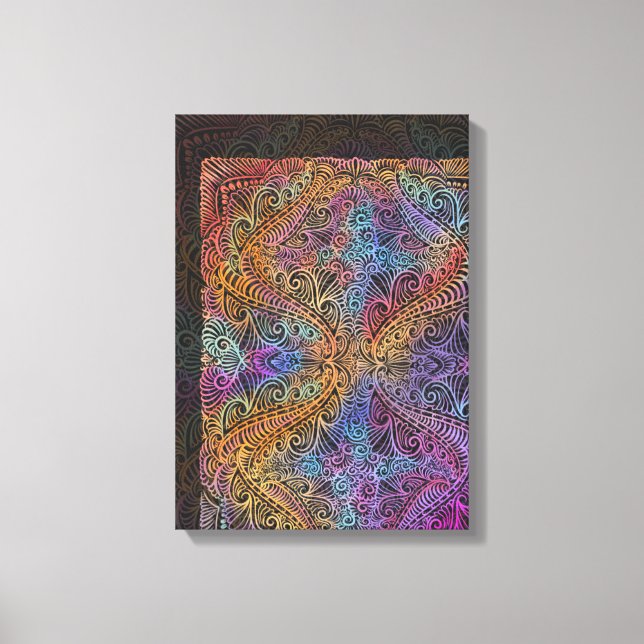 Lienzo Kaleidoscope arcoiris Mandala (Anverso)