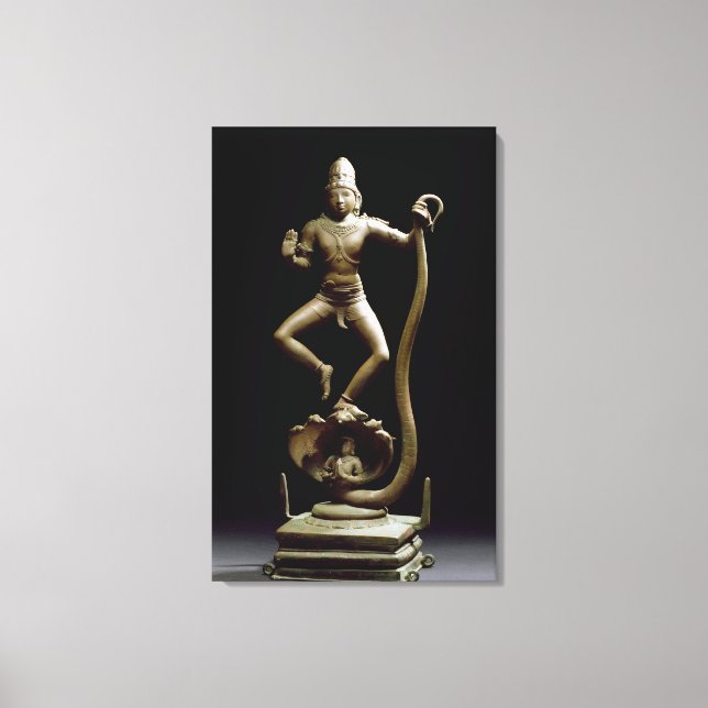 Lienzo Kaliyakrishna, Chola, Tamil Nadu (bronce) (Anverso)