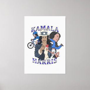 Lienzo Kamala Harris Bootleg Rap Style