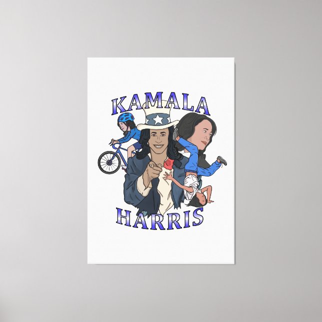 Lienzo Kamala Harris Bootleg Rap Style (Anverso)