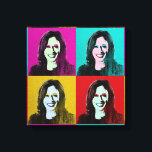 Lienzo Kamala Harris Pop Art (Rosa, Verde azulado, Oro, R<br><div class="desc">El arte pop político y los regalos políticos de PolitiClothes.com y PolitiCardz.com Encuentran los regalos políticos y electorales más únicos, incluyendo: camisetas políticas, pegatinas para parachoques políticos, botones políticos, Posters políticos, pines políticos, tarjetas políticas, tazas políticas, Posters políticos, Rótulos políticos y más! Arte y arte político: http://www.PolitiClothes.com Cartas y regalos...</div>