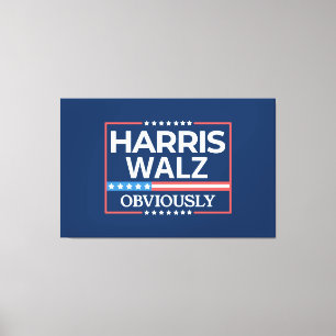 Lienzo Kamala Harris y Tim Walz 2024