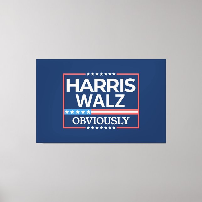 Lienzo Kamala Harris y Tim Walz 2024 (Anverso)