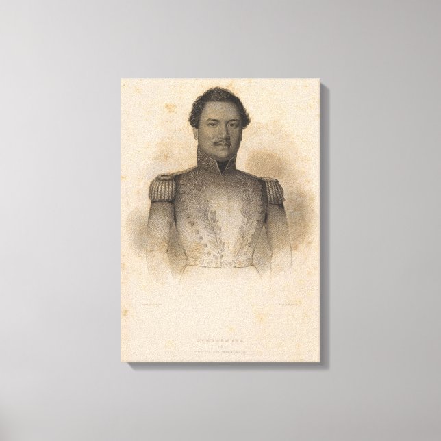 Lienzo Kamehameha, Hawaii (Anverso)