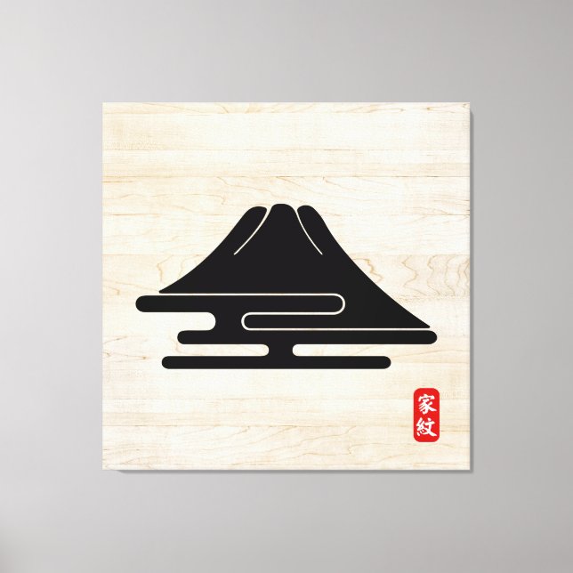 Lienzo KAMON ( cresta familiar ) Aoki Canvas Print (Anverso)