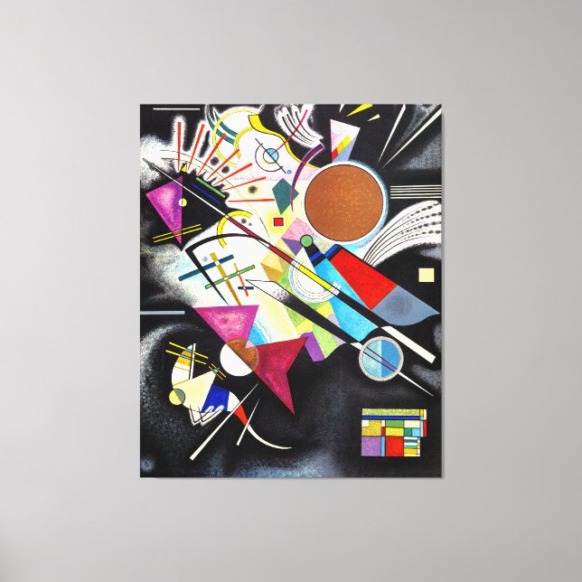 Lienzo KANDINSKY - ACOMPAÑÍA NEGRA - 1924 - Bauhaus - (Anverso)