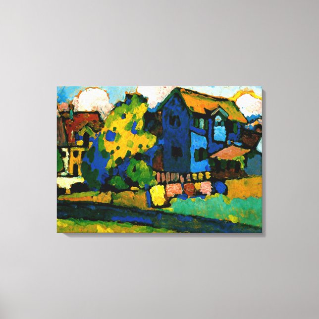 Lienzo Kandinsky - Casa Azul Pequeña (Anverso)