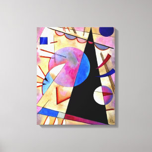 Lienzo Kandinsky - Cubismo abstracto con rosas y azules