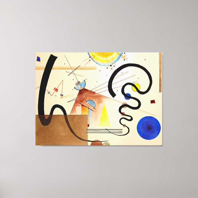 Lienzo KANDINSKY - DOS MOVIMIENTOS - 1924 - Bauhaus - (Anverso)